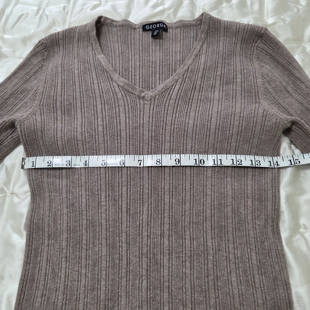 George Women's Ribbed Sweater - Light Brown - Picture 4 of 7